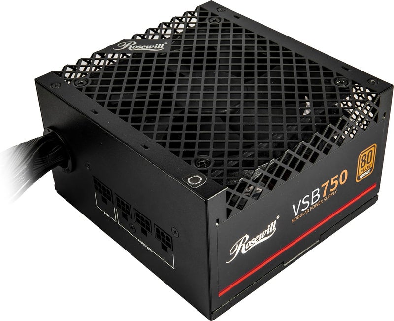 Rosewill VSB 750W 80+ Bronze, ATX 3.0 & 3.1 Compatible, Semi-Modular Power Supply, PCIe 5.1 12V-2x6 Connector, 105°C/221°F Japanese Capacitor, 120mm ICB Silent Fan - 5 Year Warranty - Image 1